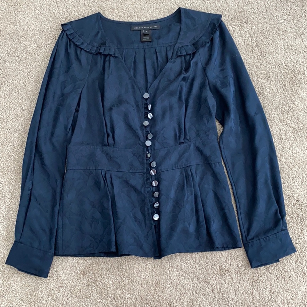 Marc by Marc Jacobs blue silk size 4